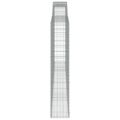Arched Gabion Baskets 8 pcs 400x30x160/180 cm Galvanised Iron