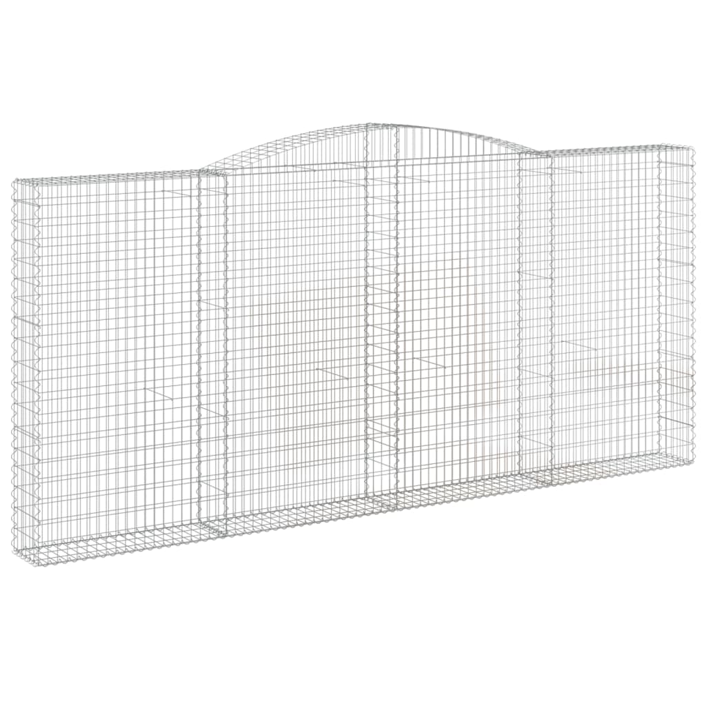 Arched Gabion Baskets 2 pcs 400x30x180/200 cm Galvanised Iron