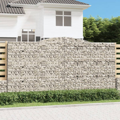 Arched Gabion Baskets 7 pcs 400x30x200/220 cm Galvanised Iron