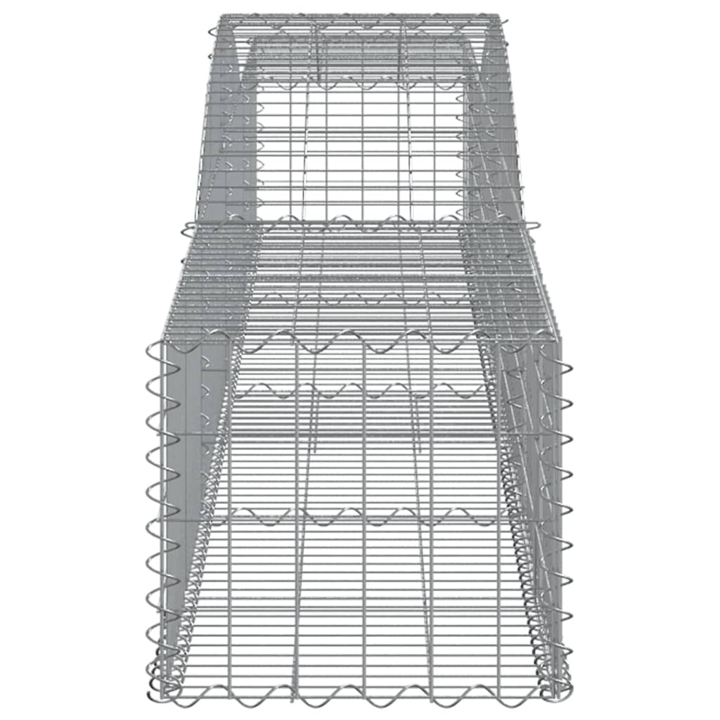 Arched Gabion Baskets 4 pcs 400x50x40/60 cm Galvanised Iron