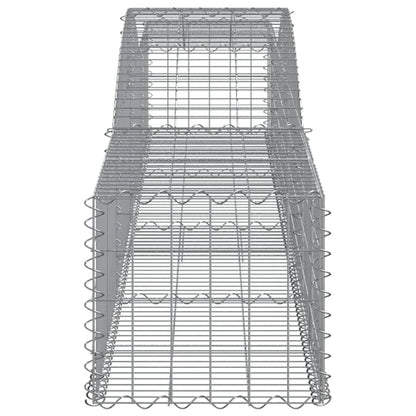 Arched Gabion Baskets 4 pcs 400x50x40/60 cm Galvanised Iron