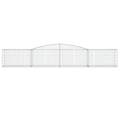 Arched Gabion Baskets 7 pcs 400x50x60/80 cm Galvanised Iron
