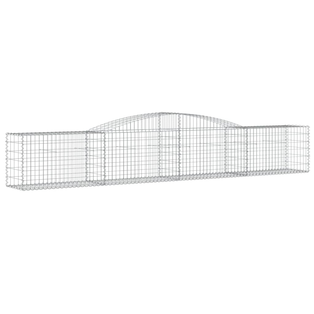 Arched Gabion Baskets 8 pcs 400x50x60/80 cm Galvanised Iron