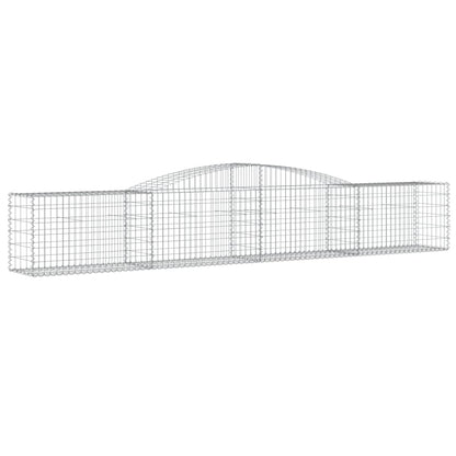 Arched Gabion Baskets 8 pcs 400x50x60/80 cm Galvanised Iron