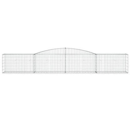 Arched Gabion Baskets 8 pcs 400x50x60/80 cm Galvanised Iron