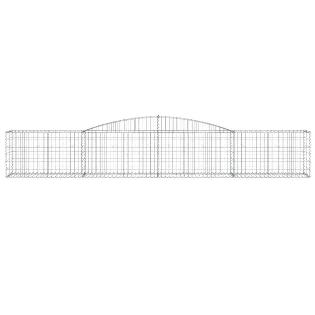 Arched Gabion Baskets 9 pcs 400x50x60/80 cm Galvanised Iron