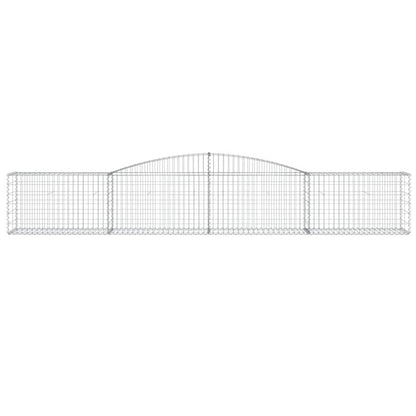 Arched Gabion Baskets 9 pcs 400x50x60/80 cm Galvanised Iron