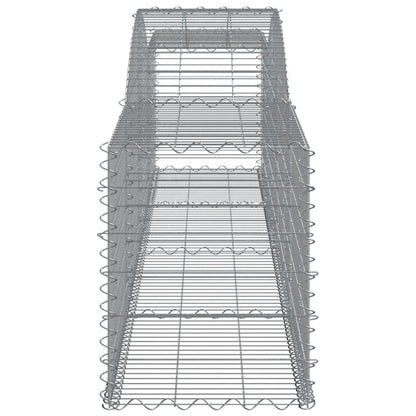 Arched Gabion Baskets 9 pcs 400x50x60/80 cm Galvanised Iron