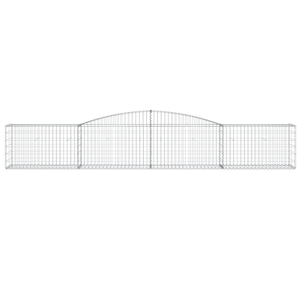 Arched Gabion Baskets 15 pcs 400x50x60/80 cm Galvanised Iron