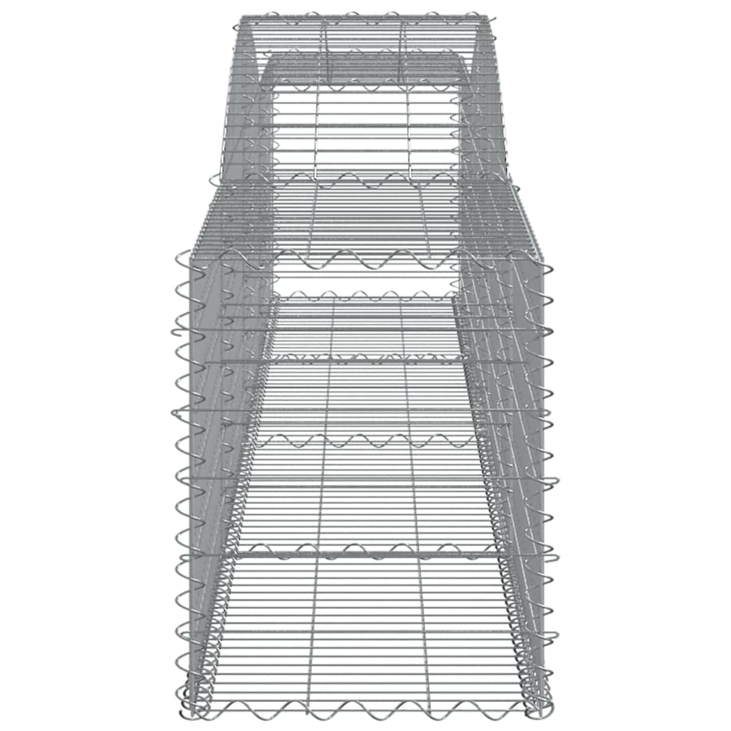 Arched Gabion Baskets 15 pcs 400x50x60/80 cm Galvanised Iron