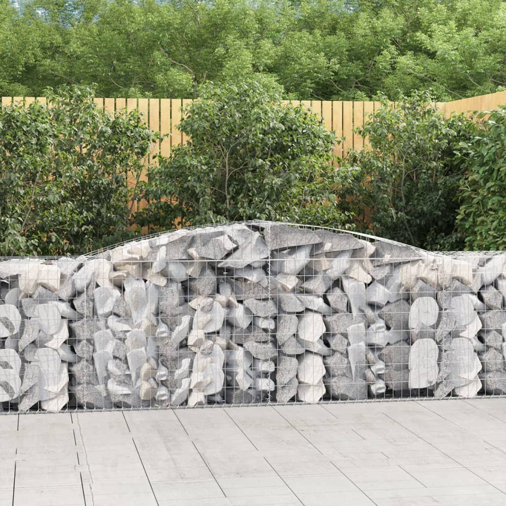 Arched Gabion Baskets 6 pcs 400x50x80/100 cm Galvanised Iron