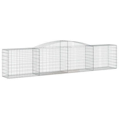 Arched Gabion Baskets 9 pcs 400x50x80/100 cm Galvanised Iron