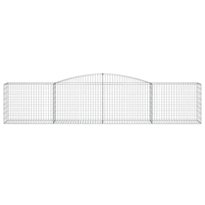 Arched Gabion Baskets 9 pcs 400x50x80/100 cm Galvanised Iron