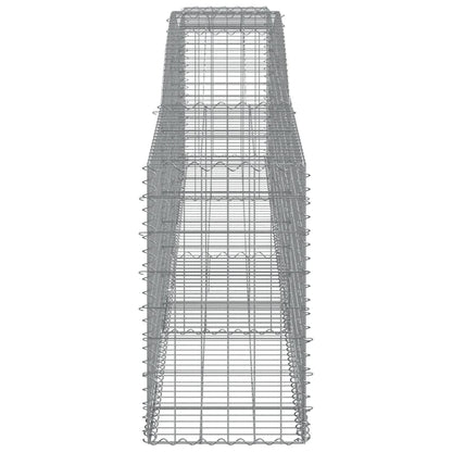 Arched Gabion Baskets 9 pcs 400x50x80/100 cm Galvanised Iron