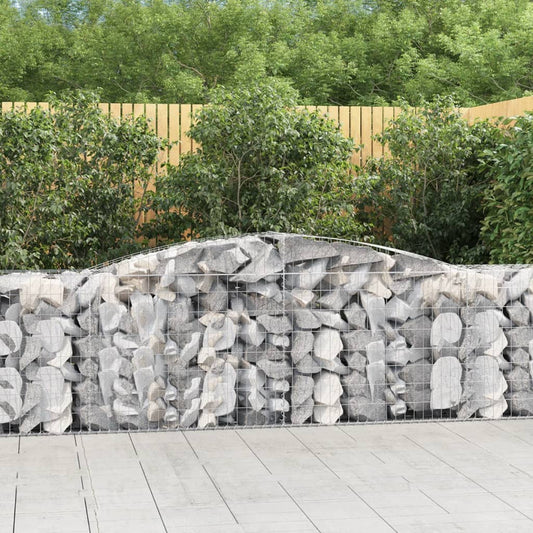 Arched Gabion Baskets 20 pcs 400x50x80/100 cm Galvanised Iron