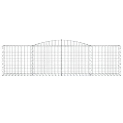 Arched Gabion Baskets 9 pcs 400x50x100/120 cm Galvanised Iron