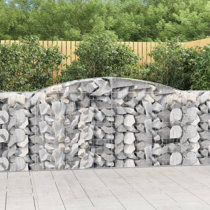 Arched Gabion Baskets 25 pcs 400x50x100/120 cm Galvanised Iron