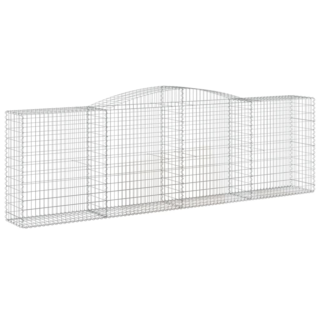 Arched Gabion Baskets 10 pcs 400x50x120/140 cm Galvanised Iron