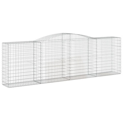 Arched Gabion Baskets 10 pcs 400x50x120/140 cm Galvanised Iron