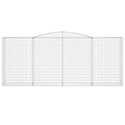 Arched Gabion Baskets 4 pcs 400x50x160/180 cm Galvanised Iron
