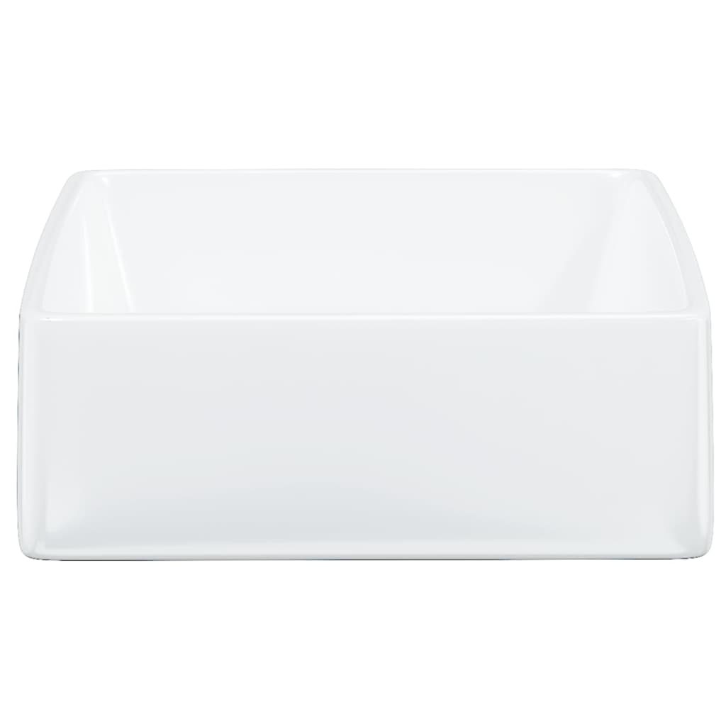 Wash Basin White 37x37x13 cm Ceramic Square