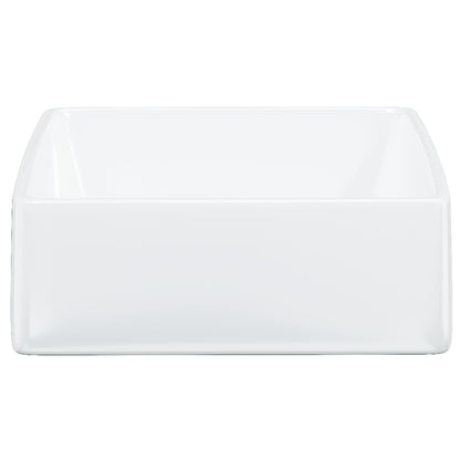 Wash Basin White 37x37x13 cm Ceramic Square