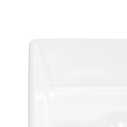 Wash Basin White 37x37x13 cm Ceramic Square