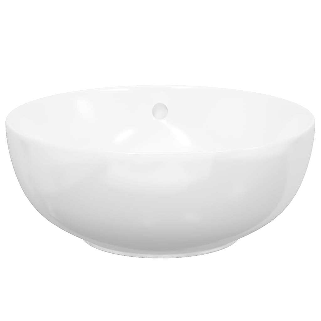 Wash Basin White 44x17 cm Ceramic Round