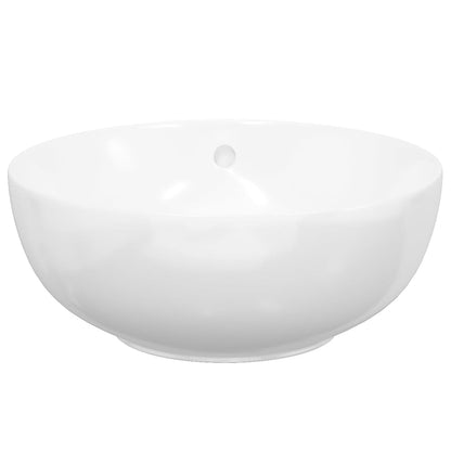 Wash Basin White 44x17 cm Ceramic Round