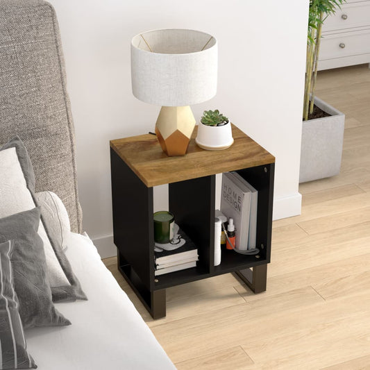 Side Table 40x31x46 cm Solid Wood Mango&Engineered Wood