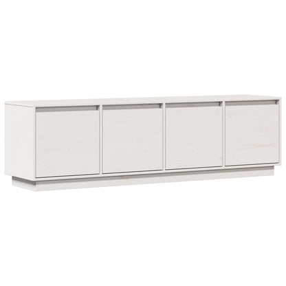 TV Cabinet White 156x37x45 cm Solid Wood Pine