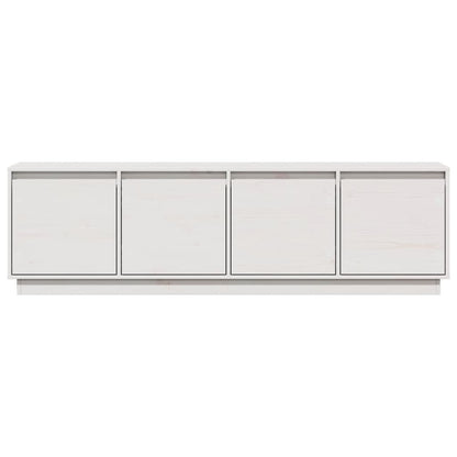 TV Cabinet White 156x37x45 cm Solid Wood Pine