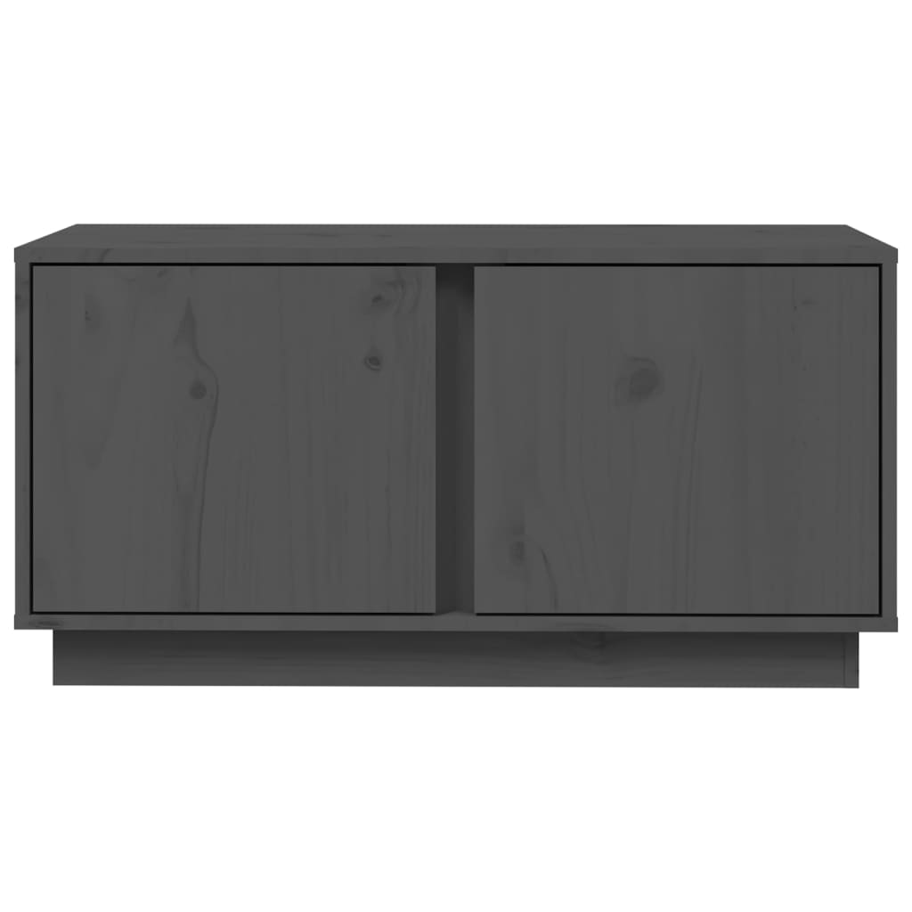 TV Cabinet Grey 80x35x40.5 cm Solid Wood Pine