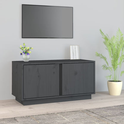 TV Cabinet Grey 80x35x40.5 cm Solid Wood Pine