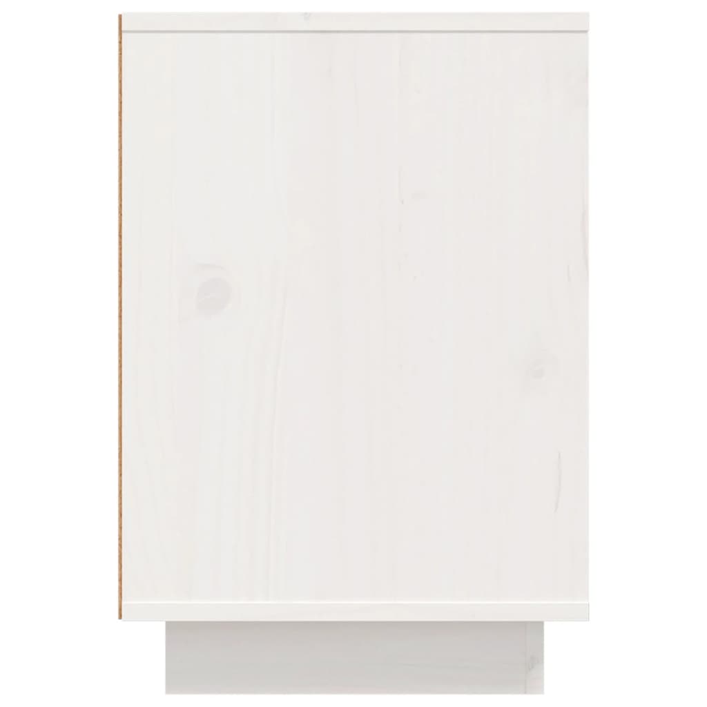 Bedside Cabinet White 50x34x50 cm Solid Wood Pine