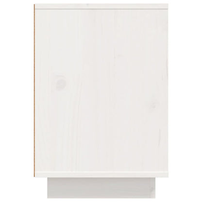 Bedside Cabinet White 50x34x50 cm Solid Wood Pine