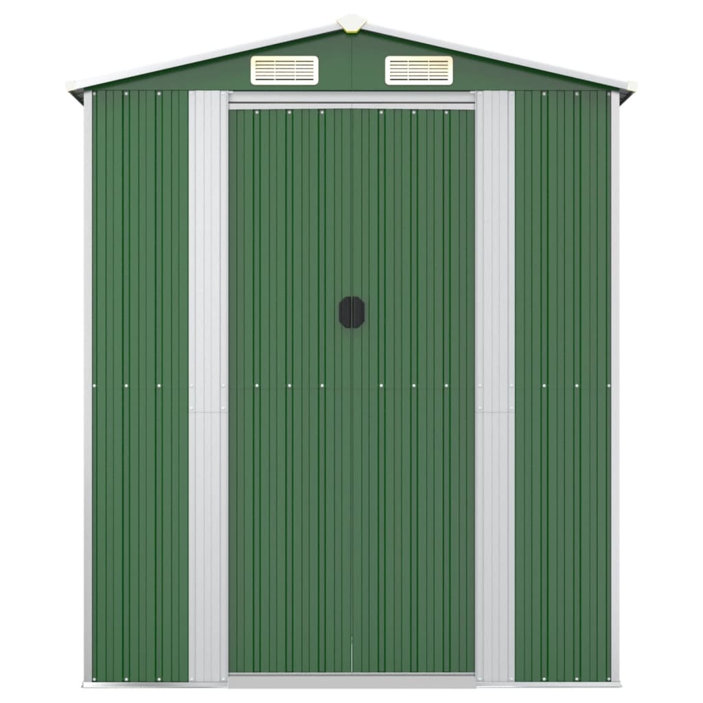 Garden Shed Green 192x274x223 cm Galvanised Steel