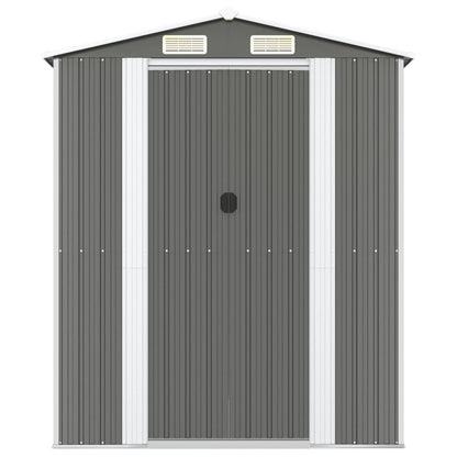 Garden Shed Light Grey 192x772x223 cm Galvanised Steel