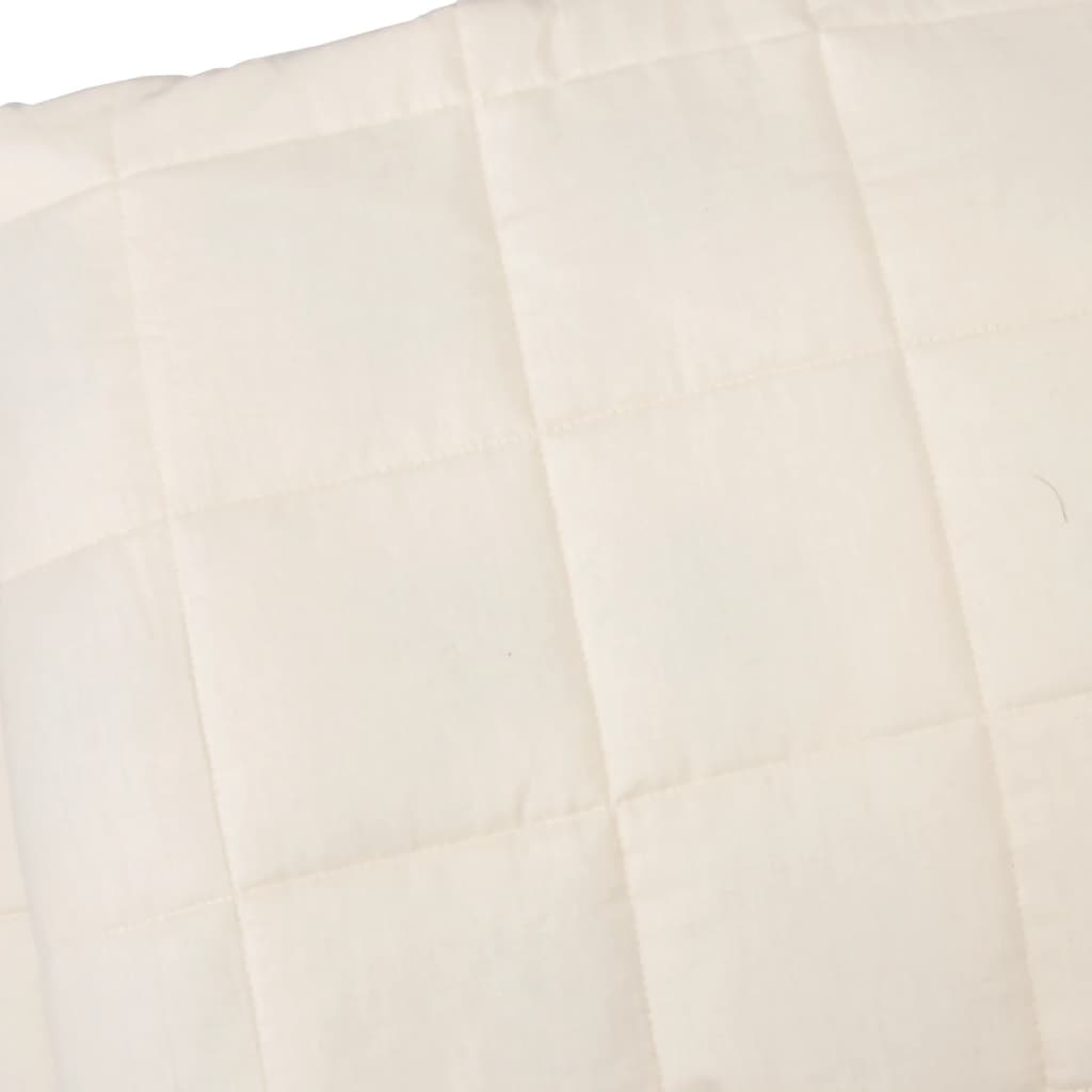 Weighted Blanket Light Cream 155x220 cm 11 kg Fabric