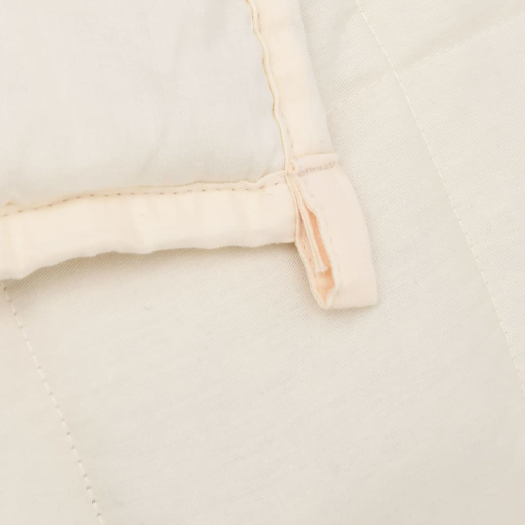 Weighted Blanket Light Cream 200x200 cm 13 kg Fabric