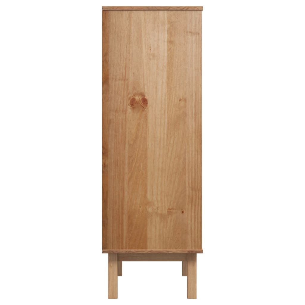 Highboard OTTA Brown and Grey 85x43x125 cm Solid Wood Pine