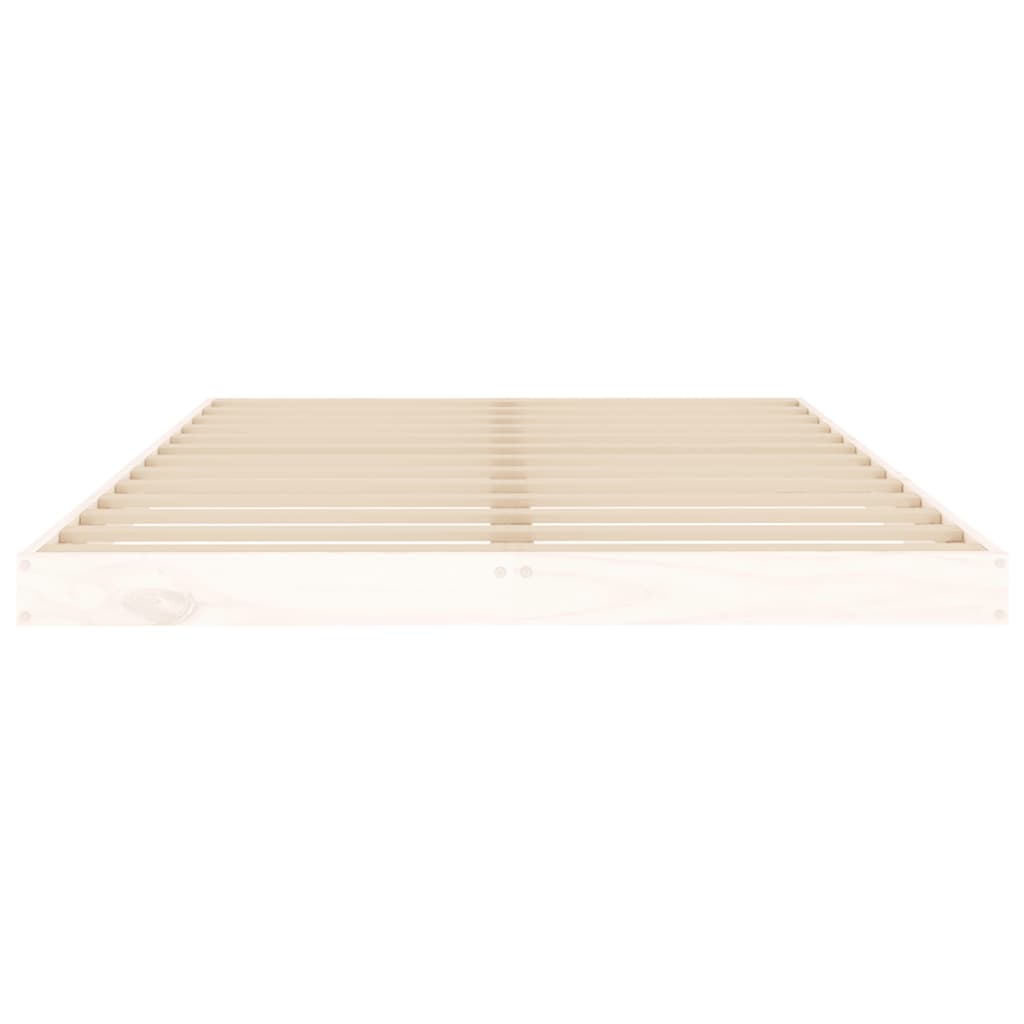 Bed Frame White 120x200 cm Solid Wood Pine
