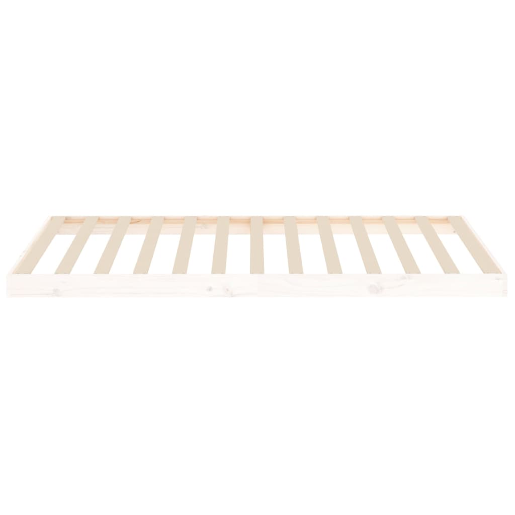 Bed Frame without Mattress White 100x200 cm Solid Wood Pine