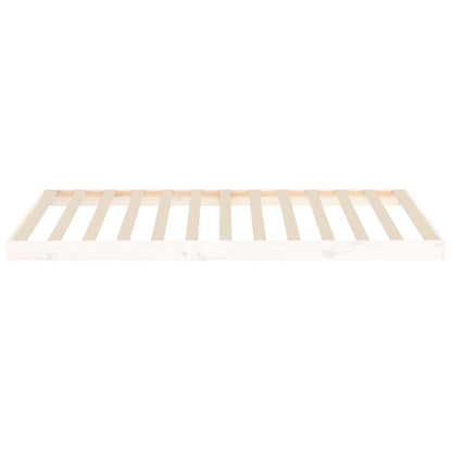 Bed Frame without Mattress White 100x200 cm Solid Wood Pine