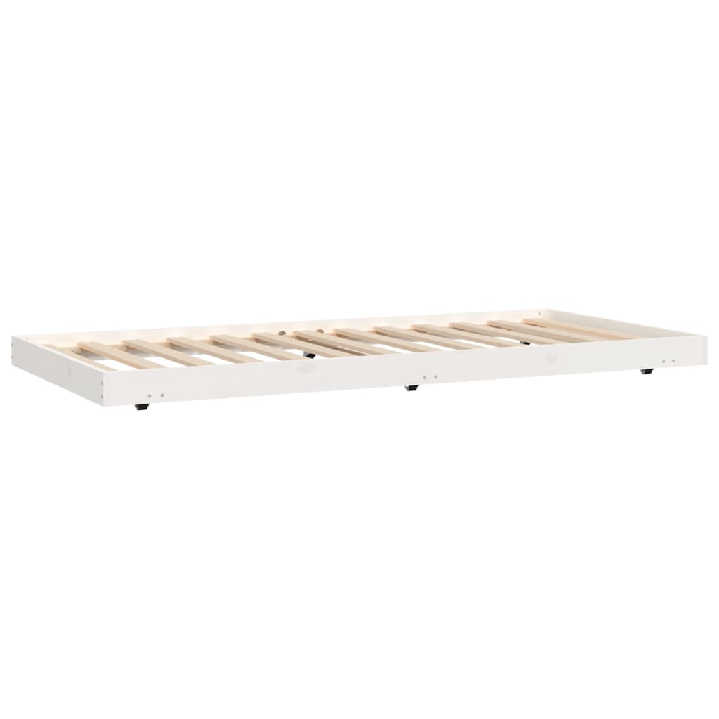 Bed Frame without Mattress White 75x190 cm Small Single Solid Wood Pine