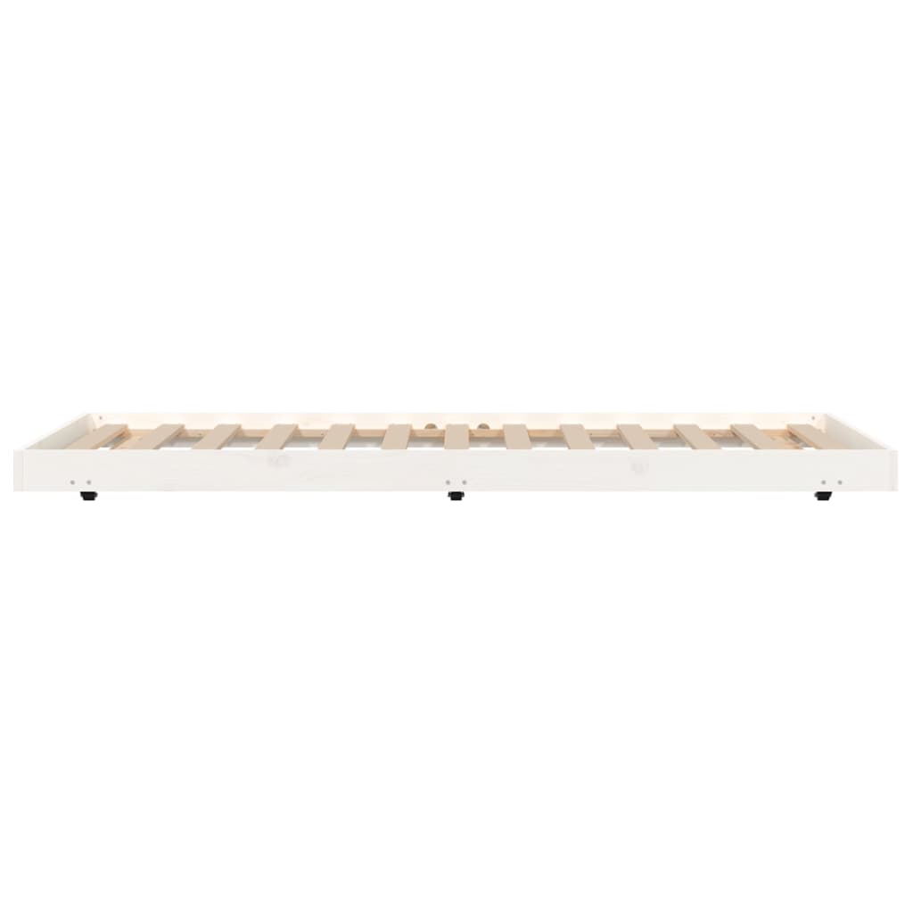 Bed Frame without Mattress White 75x190 cm Small Single Solid Wood Pine