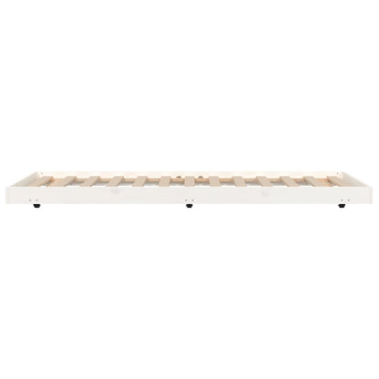 Bed Frame without Mattress White 75x190 cm Small Single Solid Wood Pine