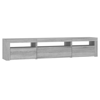 TV Cabinet with LED Lights Grey Sonoma 195x35x40 cm