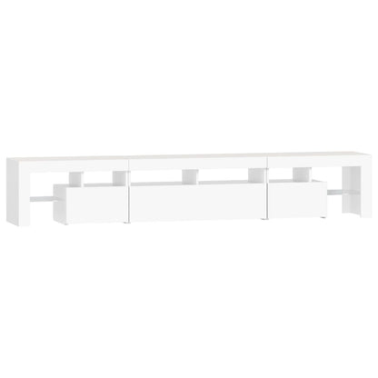 TV Cabinet with LED Lights White 230x36.5x40 cm