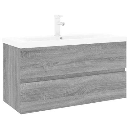 Sink Cabinet with Built-in Basin Grey Sonoma Engineered Wood